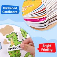 Livre d'activités Montessori en carton réutilisable avec autocollants, alphabet, jouet éducatif précoce pour tout-petits