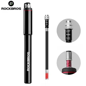 ROCKBROS pompa udara ban sepeda, pemompa udara Mini tekanan tinggi portabel dengan pengukur tekanan - Product Image 1