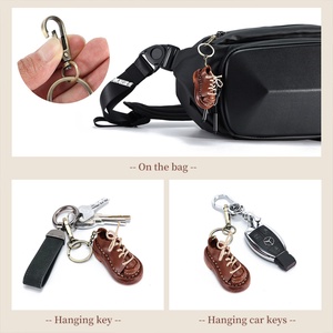 Boshiho Custom logo <b>Key</b> Holder <b>Leather</b> Travel Car <b>Key</b> Pouch Keyring Best Quality Keychain for <b>Key</b> Holder - Product Image 4