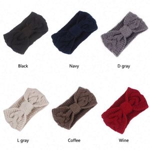 GTOP Custom Acrylic Bowknot Cable Knit Crochet <b>Headband</b> Plain Braided Winter Ear Warmer High-quality Women - Product Image 2