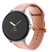 Remplacement de la sangle de boucle d'origine du bracelet de montre en cuir de grain supérieur pour la série Google Pixel Watch