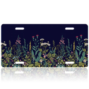 Cubierta para Placa de Matrícula Delantera de Coche con Diseño de Mandala Floral Colorida en Acuarela, Personalizada, de Acero Inoxidable Resistente a la Oxidación, Decorativa - Product Image 2