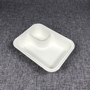 Bandeja de comida compostable biodegradable Rectangular grande, desechable, a prueba de agua y aceite, pastel de chipy de carne, caña de azúcar, bagazo de caña de azúcar - Product Image 5