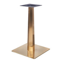 Table de base ronde meubles Restaurant café salle à manger métal chromé tulipe moderne en acier inoxydable or Table marbre verre base