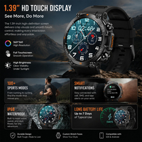 Montre connectée de sport SENBONO K56pro pour l'extérieur, tracker d'activité, étanche IP68, longue durée de vie de la batterie, surveillance du sommeil, montre connectée sportive pour hommes