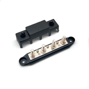 5/16 ''phân phối điện khối 250A 12V Thanh xe buýt 4 bài Ngã Ba khối ô tô biển Pin busbar khối thiết bị đầu cuối màu đỏ + đen - Product Image 4