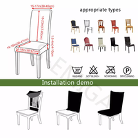 Housses de Chaise Amovibles pour Chaises de Salle à Manger
