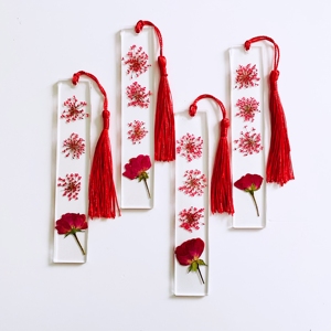 Marcapáginas de resina de flor seca personalizado de 138x25mm, bonito soporte de página, marcapáginas, accesorios para <span class=keywords><strong>promociones</strong></span> - Product Image 3
