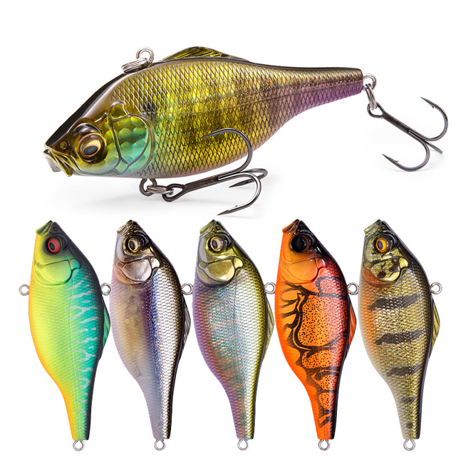 Freshwater Saltwater Vibration Fishbait 65mm 14g ABS Plastic Big Quickly Sink VIB Jerk Bait Fishing Lure for Bass