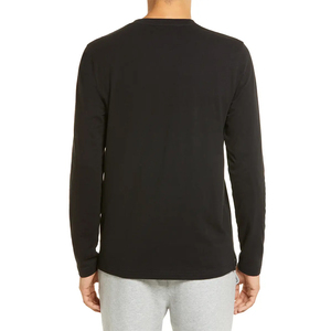 <span class=keywords><strong>T</strong></span>-<span class=keywords><strong>shirt</strong></span> à manches longues pour hommes, vêtement avec Logo brodé <span class=keywords><strong>personnalisé</strong></span>, poche en coton doux, simple, noir, fentes latérales <span class=keywords><strong>6XL</strong></span>, nouvelle collection - Product Image 4