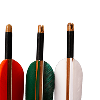 Flèches en bambou de haute qualité 85cm 5 ''plume de dinde pour le tir à l'arc AF