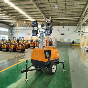 <b>Mobile</b> Light Tower With 5Kw Diesel <b>Generator</b> 7M Height For Mining Emergency Lighting Led White Light Steel Base - Product Image 2