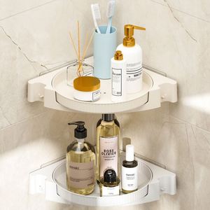 360 Rotating Spinning <b>Corner</b> Shelf Storage Lazy Susan <b>Corner</b> Shower Caddy <b>Bathroom</b> Rotating <b>Corner</b> Round Rack with Hanger - Product Image 1