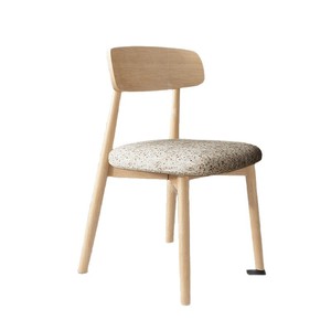 Chaise de salle à manger en bois massif nordique, assise rembourrée, design moderne pour la salle à manger à domicile - Product Image 5