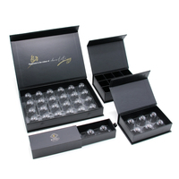 Mini petite boîte d'emballage de luxe personnalisée pour boules de malt truffes chocolat bonbon boîte de chocolat magnétique vide pour cadeaux de fête de mariage