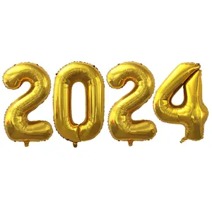 气球号40英寸2024箔气球新年派对装饰品除夕派对用品生日周年