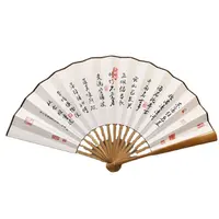 Ventilatore di bambù di stile cinese di nuovo disegno caldo di vendita con il Fan di bambù popolare dipinto su misura