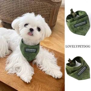 Foulard triangulaire pour animaux de compagnie (chats et chiens) tendance, accessoire <span class=keywords><strong>photo</strong></span> élégant, serviette anti-bave pour grands chiens (Labrador), imprimé toutes saisons - Product Image 4