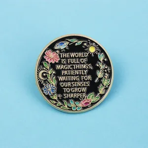 Thư Thế giới là đầy đủ của những điều kỳ diệu, kiên nhẫn chờ đợi cho các giác quan của chúng tôi để phát triển sắc nét hơn men kim loại Trâm Pin huy hiệu - Product Image 5