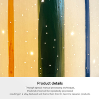 Lampe de table électrique en céramique au design moderne et épuré, avec LED blanc chaud et bleu, petite, avec culot E14, AC 220V, pour la décoration intérieure
