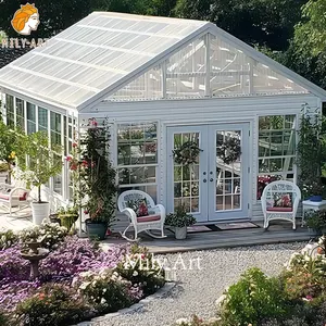 현대적인 스타일 사용자 정의 디자인 그린 하우스 알루미늄 프레임 정원 온실