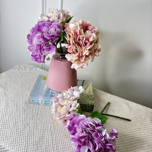 Hydrangea artificielle réaliste faite à la main à tige unique <span class=keywords><strong>pour</strong></span> la décoration de fêtes, les bouquets de mariage, la rentrée scolaire, le Nouvel An chinois - Style moderne - Product Image 6