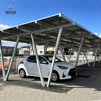 Système de carport solaire Hengfan 10KW léger, imperméable, en aluminium structurel, pour le stationnement des voitures