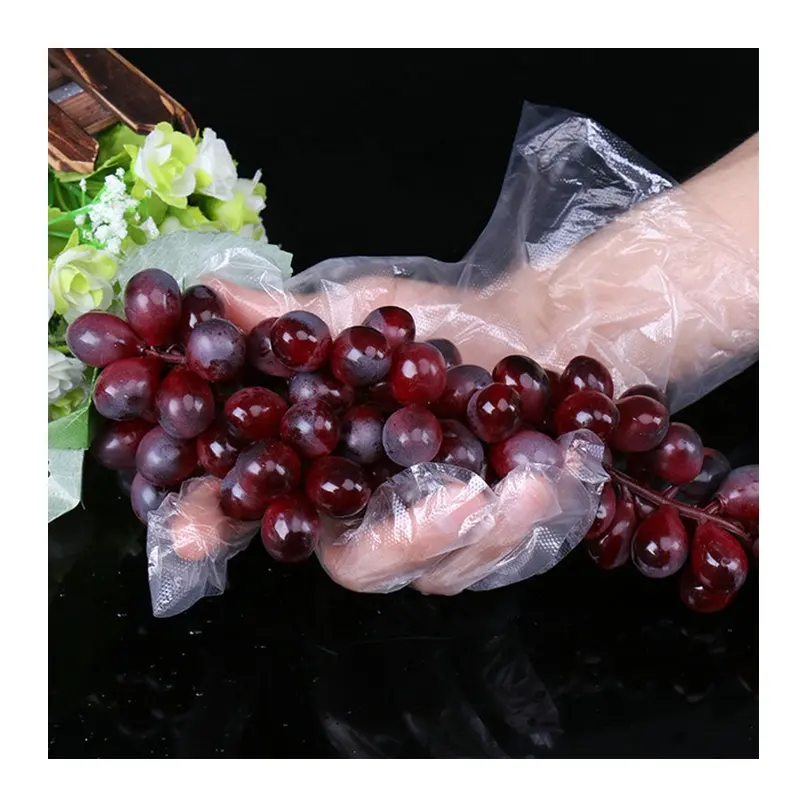 High Quality Transparent HDPE Thickened Clear Plastic Gloves Soft for Food Washing and Summer Use 100pcs MOQ for Household Use