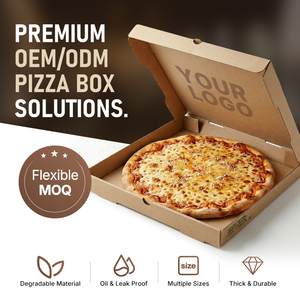 Waterproof Eco-Friendly Disposable Square Corrugated Paperboard <b>Pizza</b> <b>Boxes</b> Silver Foil Printing 20-45 Inch Sizes for Food - Product Image 1