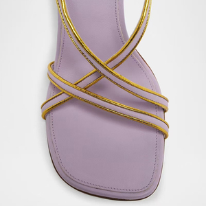 Sandalias de tiras cruzadas para mujer, estilo diseñador, con hebillas de verano, correa trasera, tacones irregulares con gancho, zapatos de punta abierta - Product Image 4