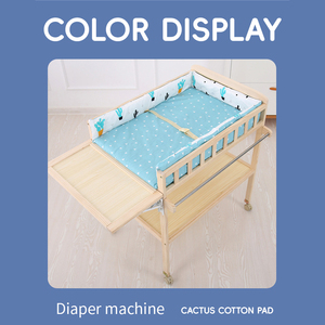 Sunnuo <span class=keywords><strong>Table</strong></span> à <span class=keywords><strong>langer</strong></span> multifonctionnelle de haute qualité en bois massif non fini pour tiroir de toilette 0-12 mois - Product Image 5