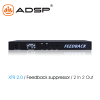 Processeur de signal audio numérique professionnel XTR 2.0, suppresseur de rétroaction, système de haut-parleurs PA passifs 2 entrées 2 sorties, son mono, métal