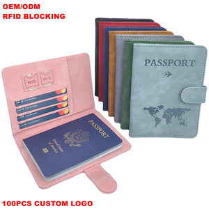Cartera de Viaje Personalizada con Bloqueo RFID, Porta Pasaportes de Cuero PU con Cierre Magnético - Product Image 2