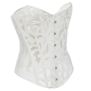 Bustier Corset Sexy Waist Trainer Lace Mesh Corset Steampunk Women Gothic Clothing Lingerie Modeling Strap Slimming <strong>Underbust</strong> - Product Image 5