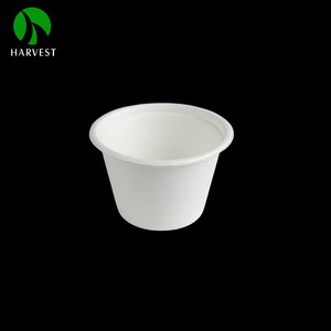 Pulp PET PP disposable plastic soy sauce dipping bowl container