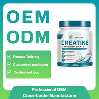 Créatine monohydrate en poudre en marque blanche OEM/ODM : Complément alimentaire pur pré-entraînement pour la santé et le fitness, poudre de créatine OEM