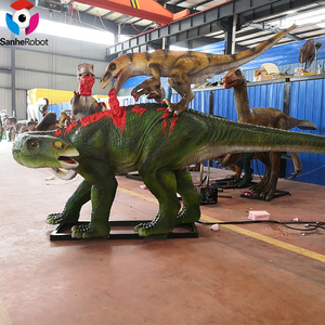 Scène de combat de dinosaures animatroniques grandeur nature : Attaque réaliste du Velociraptor contre un <span class=keywords><strong>dinosaure</strong></span> <span class=keywords><strong>herbivore</strong></span> pour exposition de parc à thème - Product Image 3
