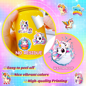 Cute Unicorn Waterproof Stickers: Custom DIY Decorative Stickers for Preschoolers and Children Cartoon Animal Stickers - Product Image 4