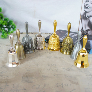 Campanas Metálicas Retro de Alta Calidad con Manivela para Bodas, Ceremonias de <span class=keywords><strong>Despedida</strong></span> y Decoración de Mesa, Venta al Por Mayor - Product Image 2