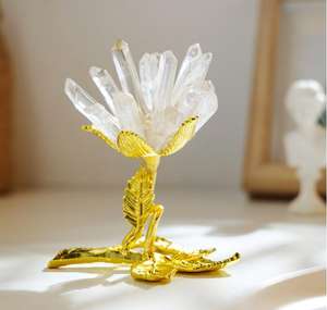 Ornements <span class=keywords><strong>de</strong></span> fleurs en cristal blanc naturel, <span class=keywords><strong>arbre</strong></span> <span class=keywords><strong>de</strong></span> fleurs en cristal blanc, décoration <span class=keywords><strong>de</strong></span> la maison, artisanat et décorations - Product Image 6