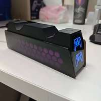 Station de charge double DOBE à charge rapide avec lumière d'ambiance pour manettes PS5 et accessoires de jeu
