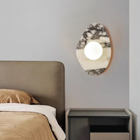 Lámpara de Pared de Mármol Hullxine, Iluminación LED para Pasillo, Diseño Personalizado Transfronterizo, Proyecto Hotelero Moderno, 110v 220v, Luz de Mármol
