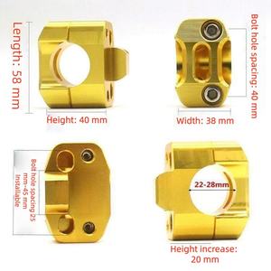 Accesorios para Motos, Abrazadera Elevadora de Manillar Ajustable Mecanizada por CNC, Soporte de Montaje Reforzado, Bloque de Abrazadera CNC - Product Image 3