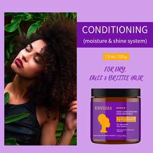 Crème de traitement hydratant Anti-casse au beurre de karité vitamine B5 pour <span class=keywords><strong>cheveux</strong></span> bouclés africains - Product Image 3