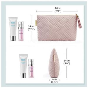 BSCI Factory Small Cosmetic Bag Elegant Roomy Makeup Bags Zipper <b>Lipstick</b> Pouch <b>Pink</b> Travel Waterproof Toiletry Bag - Product Image 6