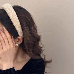 Bandeau en tissu rétro pour femme, couleur unie, style fête, pour usage quotidien et extérieur - Product Image 4