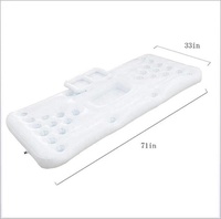 Swimming Pool Party Game Aufblasbarer Bier tisch Aufblasbarer Wasser becher Loch Floating Row Table 28 Coke Floating Bed