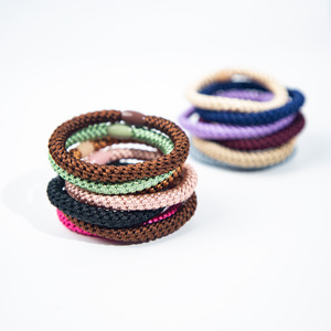 Élastique à cheveux tressé en corde, durable, couleur unie, accessoire de tête décontracté - Product Image 5