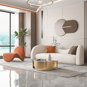 Canapé minimaliste <span class=keywords><strong>scandinave</strong></span> incontournable de 2025, canapé compact incurvé, confortable, en tissu, <span class=keywords><strong>ameublement</strong></span> pour la maison, canapé de salon - Product Image 3