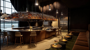 Quiosco de Bar Personalizado |   Barra de Bar para Pub y <span class=keywords><strong>Bistro</strong></span> con Vitrinas de Exhibición en la Parte Posterior |   Fabricante de Instalaciones Completas para Tiendas - Product Image 4